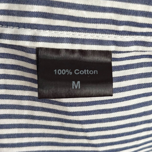 Jenni Kayne Striped Maxi Shirt Cotton dress Size M Blue White Casual Resort - Picture 7 of 7